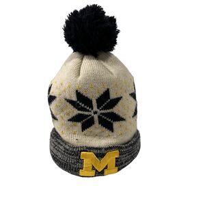 Michigan Wolverines Cuffed Knit Beanie Hat Heather Sweater Winter Ski